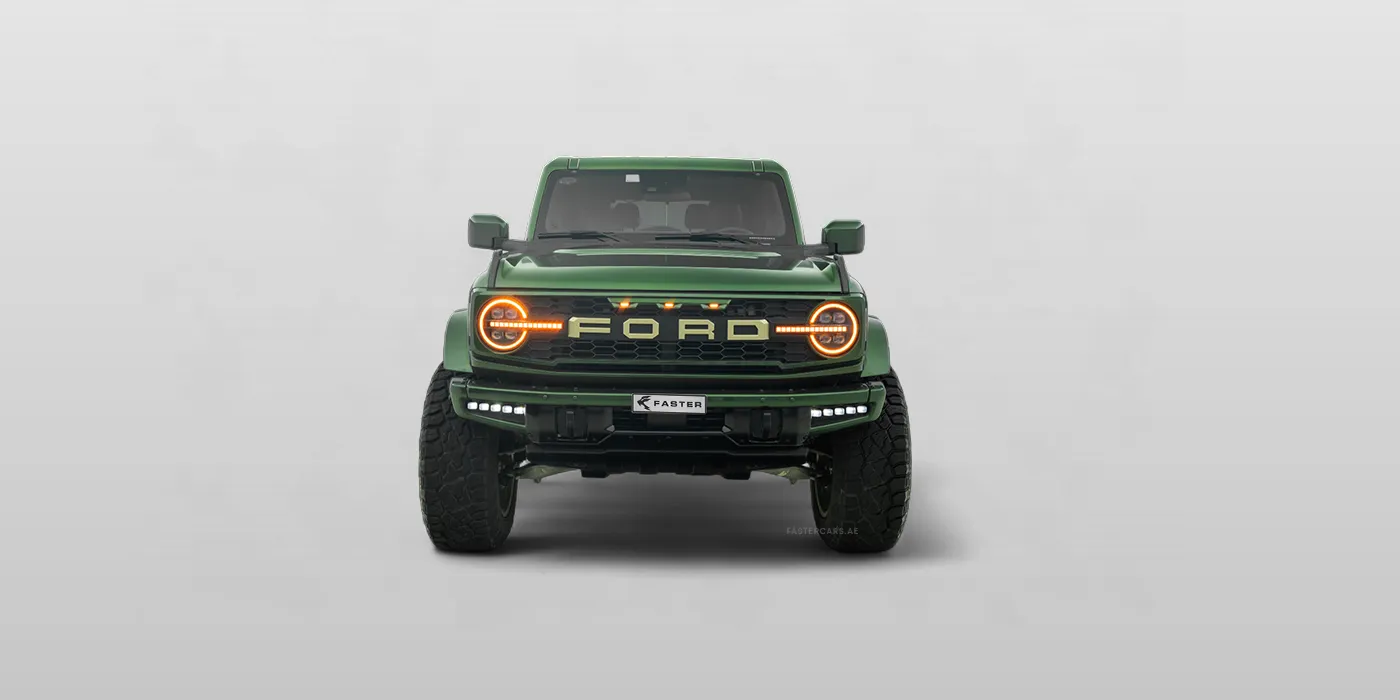 Ford-Bronco-Green-Convertible-front-view